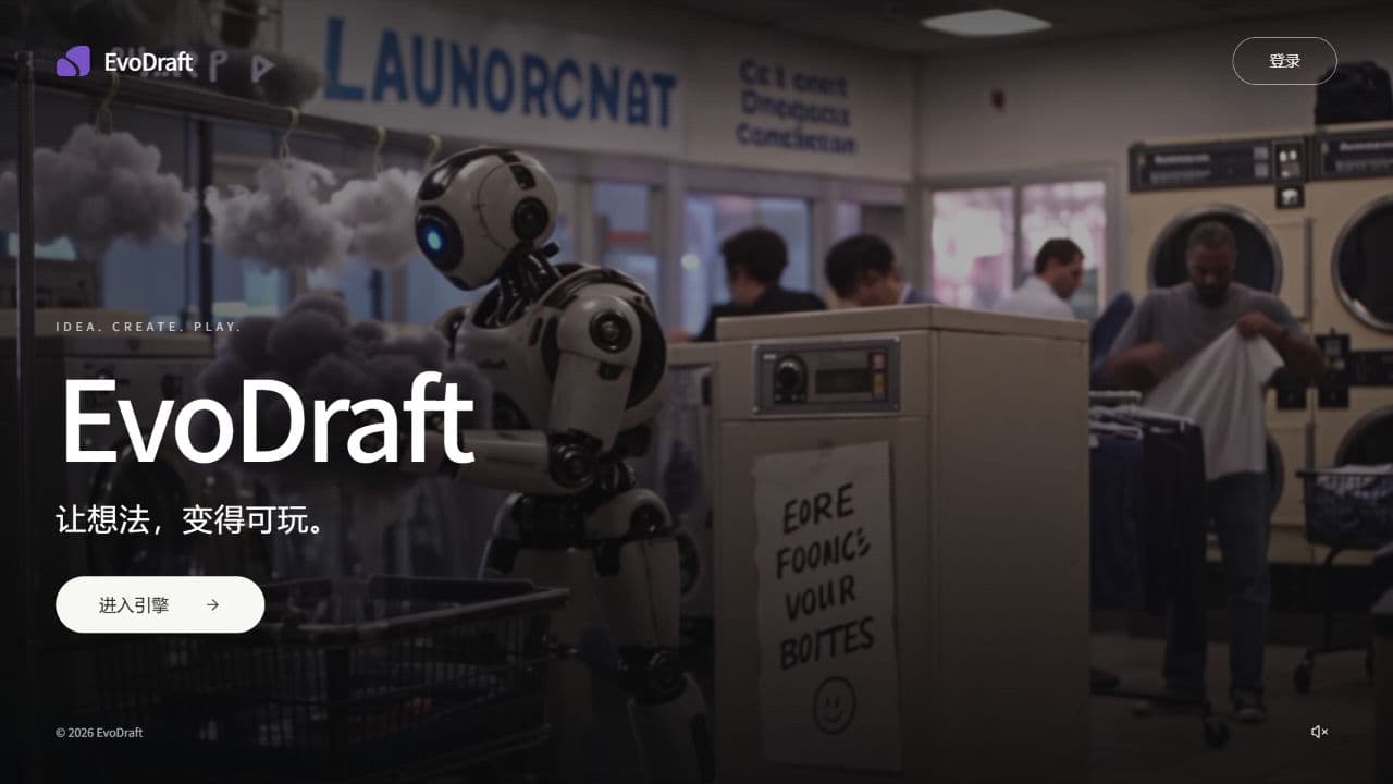 EvoDraft website homepage screenshot